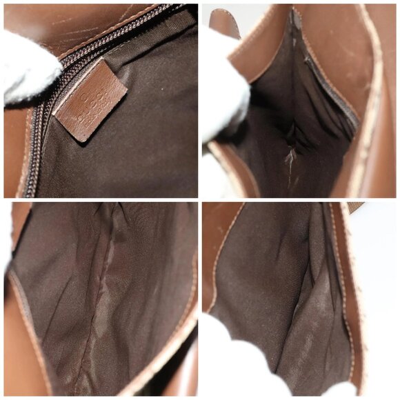 GUCCI GG Canvas Shoulder Bag Brown Silver 019 0489 Auth ki5690 - Picture 15 of 16